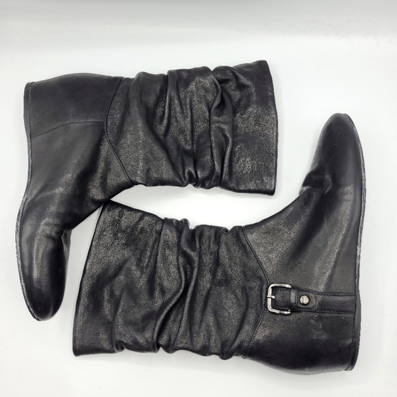 Stuart Weitzman Wedge Black Boots Rugerio Size 9 - Picture 8 of 16